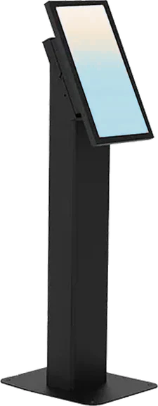 Self-order kiosk on a floor stand